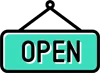 An open icon